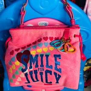 2002 Juicy Couture Pink Tote with Heart Charms